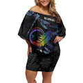 Personalised Australia Indigenous Memorial Off Shoulder Short Dress As Long As I Breathe You'll Be Remembered