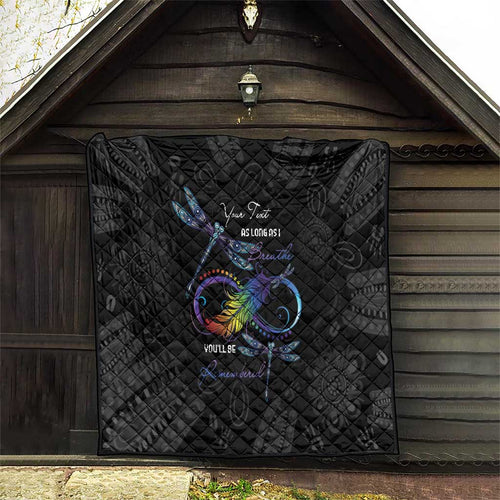 Personalised Australia Indigenous Memorial Quilt As Long As I Breathe You'll Be Remembered