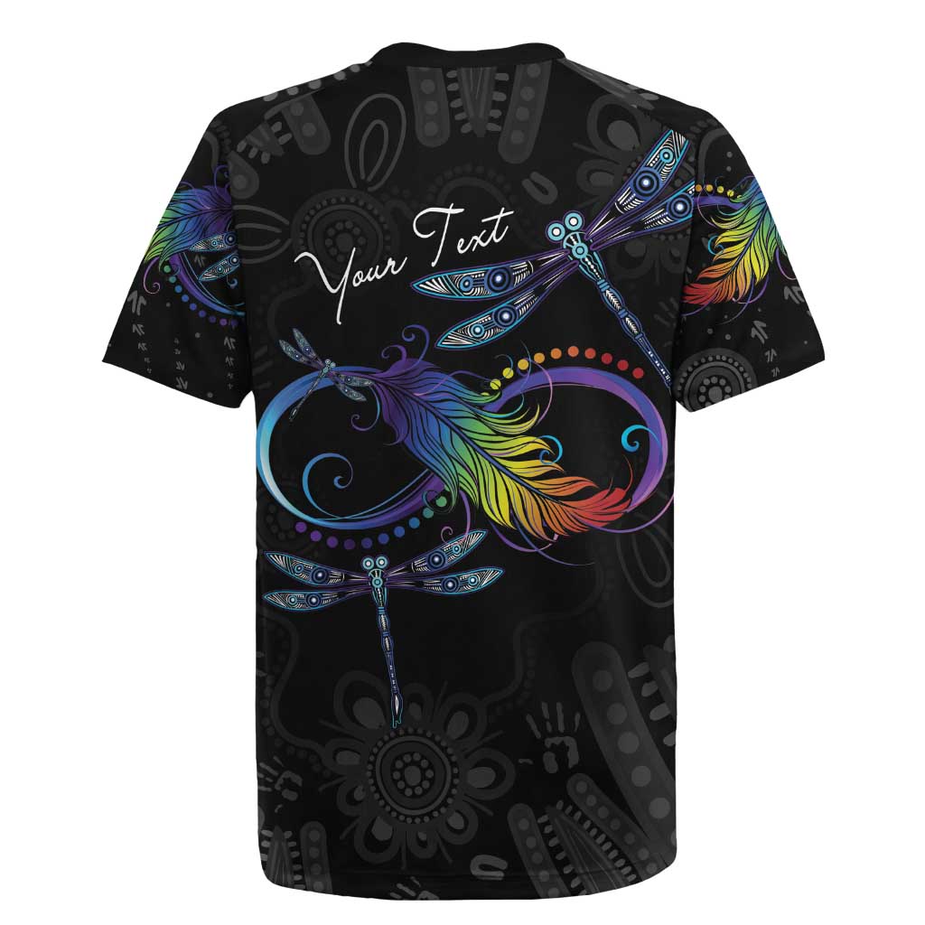 Personalised Australia Indigenous Memorial Rugby Jersey As Long As I Breathe You'll Be Remembered
