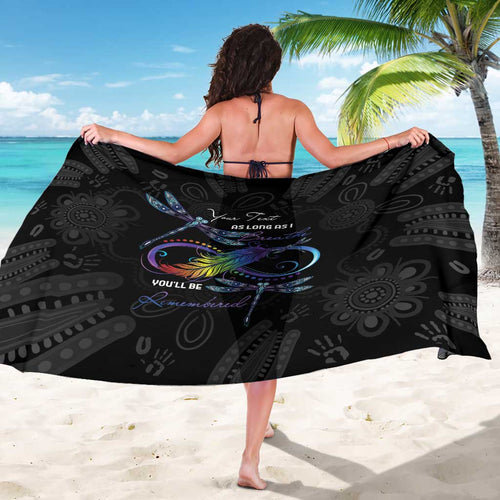 Personalised Australia Indigenous Memorial Sarong As Long As I Breathe You'll Be Remembered