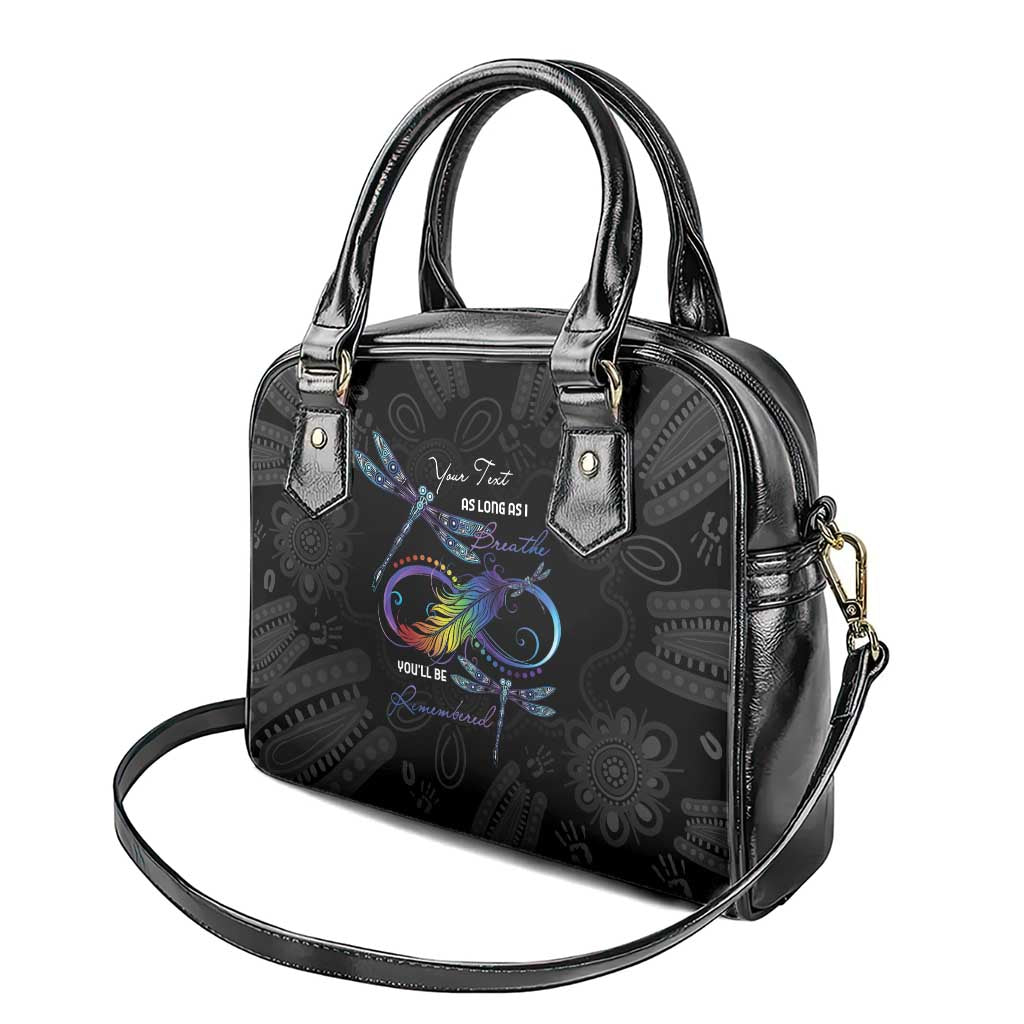 Personalised Australia Indigenous Memorial Shoulder Handbag As Long As I Breathe You'll Be Remembered