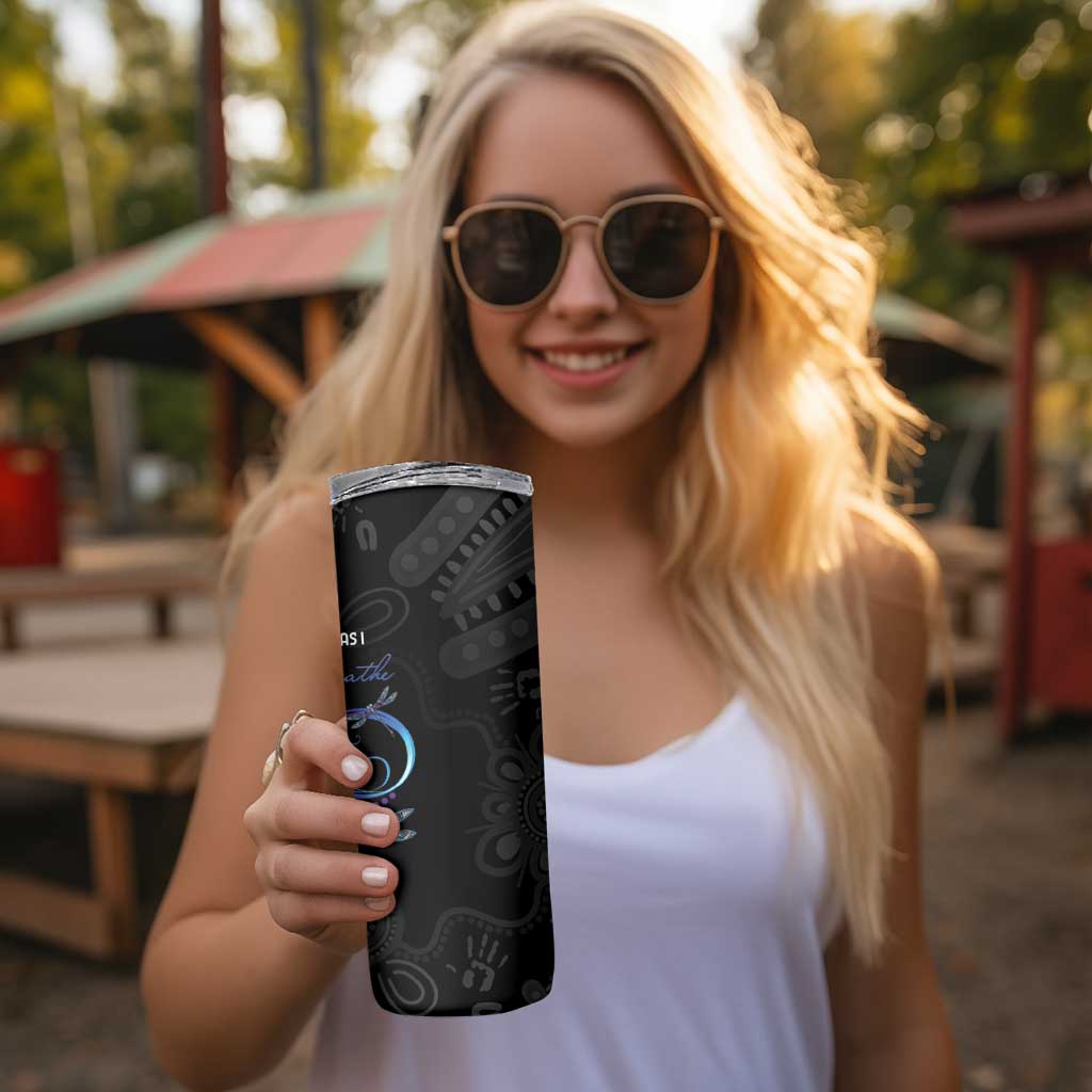 Personalised Australia Indigenous Memorial Skinny Tumbler As Long As I Breathe You'll Be Remembered