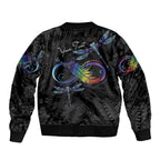 Personalised Australia Indigenous Memorial Sleeve Zip Bomber Jacket As Long As I Breathe You'll Be Remembered