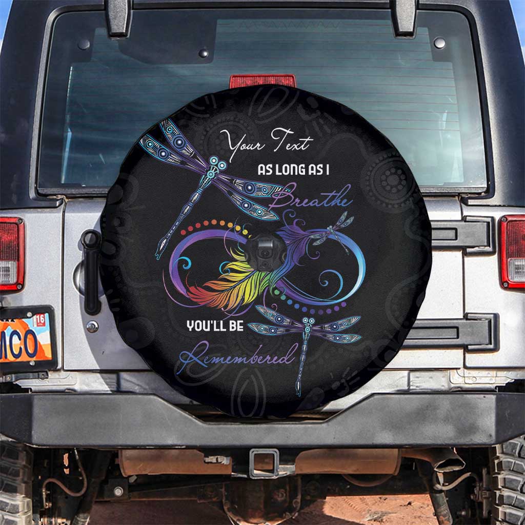 Personalised Australia Indigenous Memorial Spare Tire Cover As Long As I Breathe You'll Be Remembered