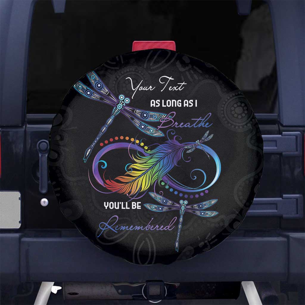 Personalised Australia Indigenous Memorial Spare Tire Cover As Long As I Breathe You'll Be Remembered