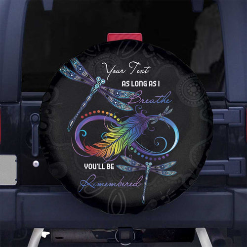 Personalised Australia Indigenous Memorial Spare Tire Cover As Long As I Breathe You'll Be Remembered
