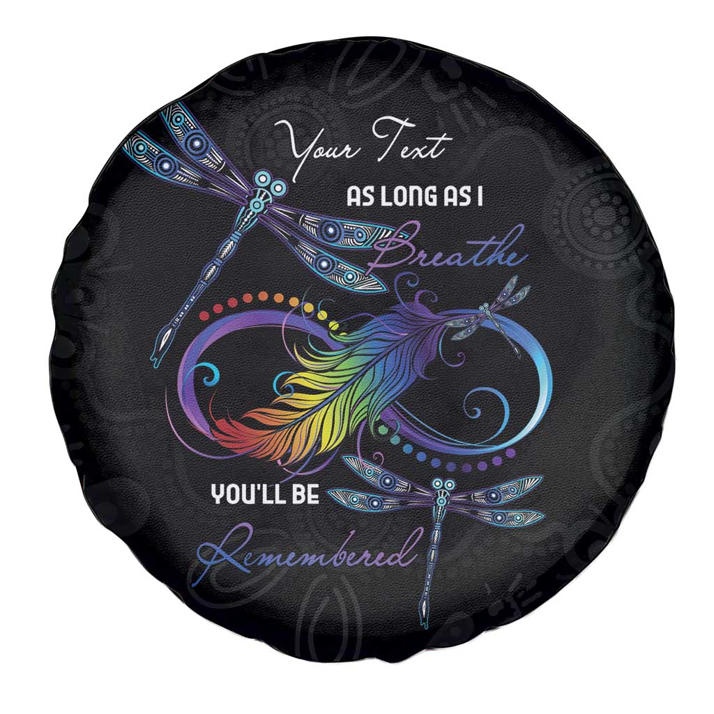 Personalised Australia Indigenous Memorial Spare Tire Cover As Long As I Breathe You'll Be Remembered