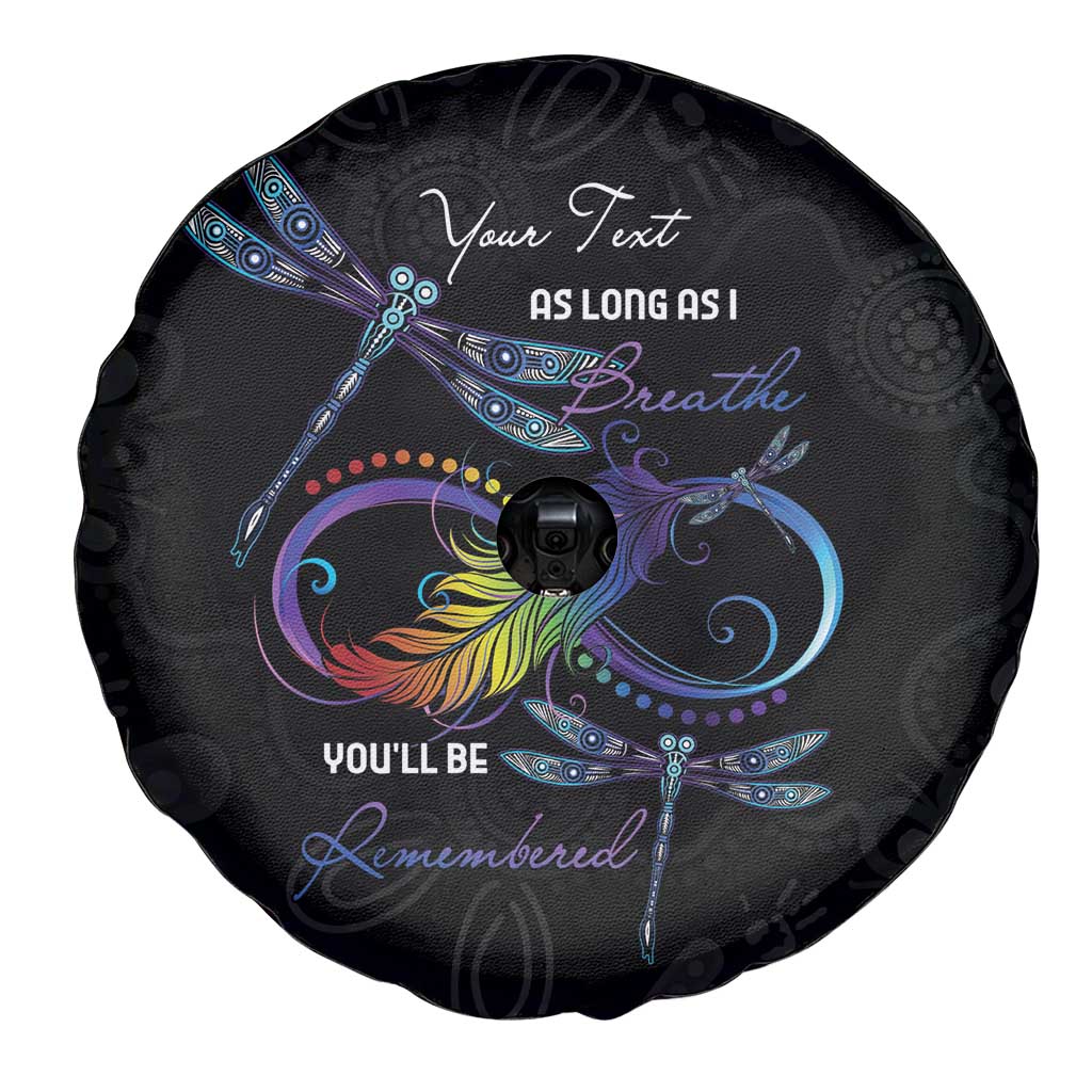 Personalised Australia Indigenous Memorial Spare Tire Cover As Long As I Breathe You'll Be Remembered