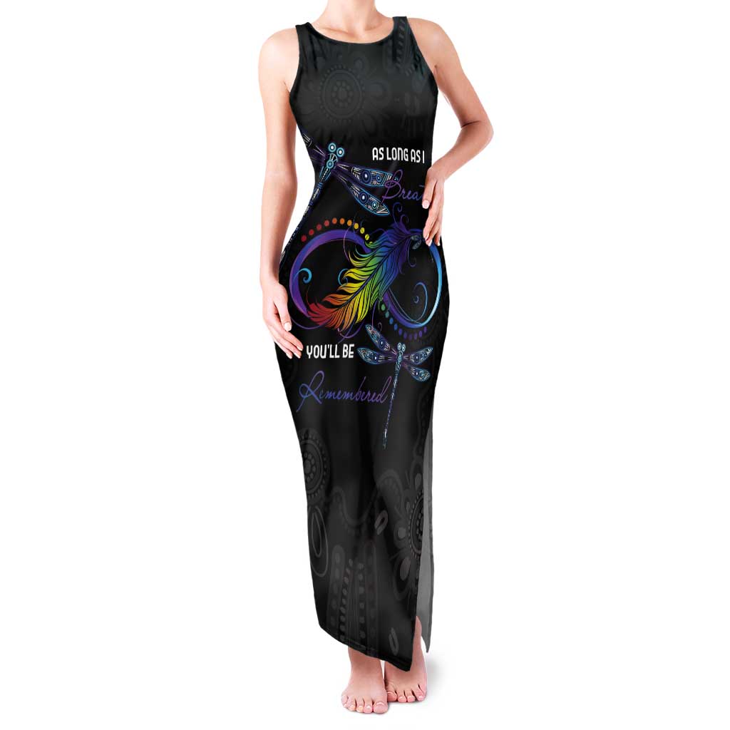 Personalised Australia Indigenous Memorial Tank Maxi Dress As Long As I Breathe You'll Be Remembered