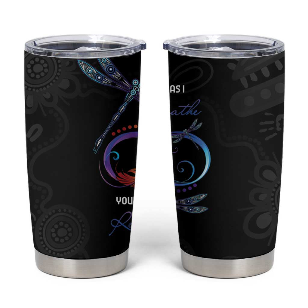 Personalised Australia Indigenous Memorial Tumbler Cup As Long As I Breathe You'll Be Remembered