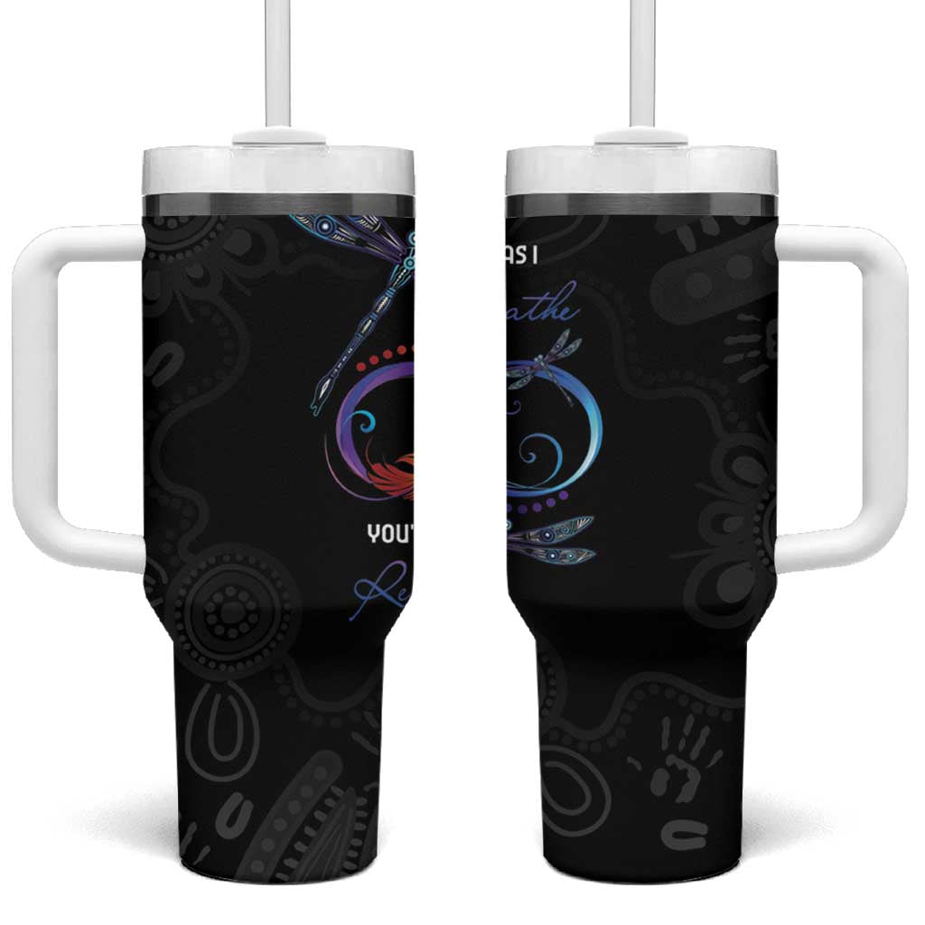 Personalised Australia Indigenous Memorial Tumbler With Handle As Long As I Breathe You'll Be Remembered