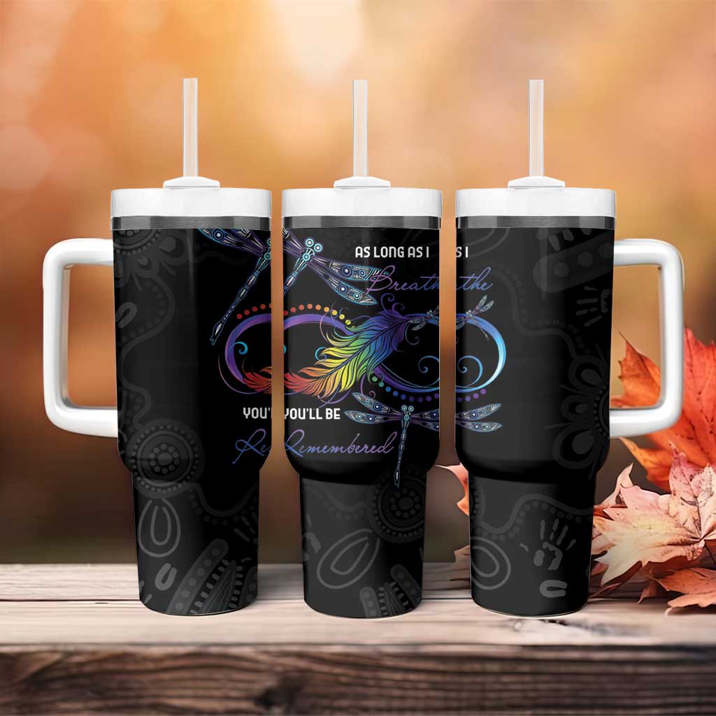 Personalised Australia Indigenous Memorial Tumbler With Handle As Long As I Breathe You'll Be Remembered