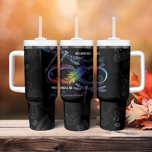 Personalised Australia Indigenous Memorial Tumbler With Handle As Long As I Breathe You'll Be Remembered