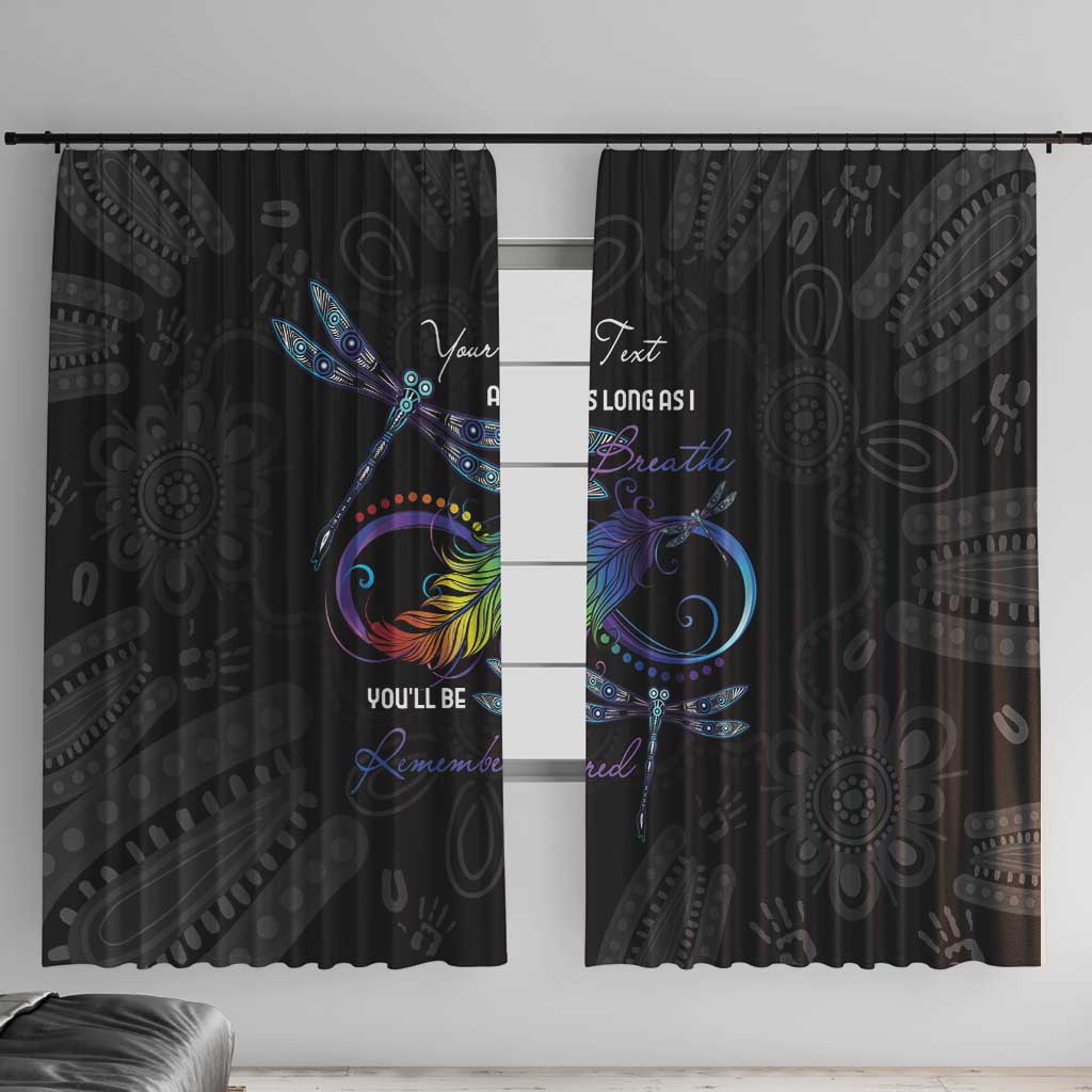 Personalised Australia Indigenous Memorial Window Curtain As Long As I Breathe You'll Be Remembered