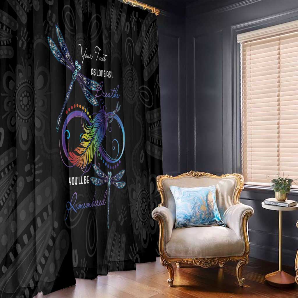 Personalised Australia Indigenous Memorial Window Curtain As Long As I Breathe You'll Be Remembered