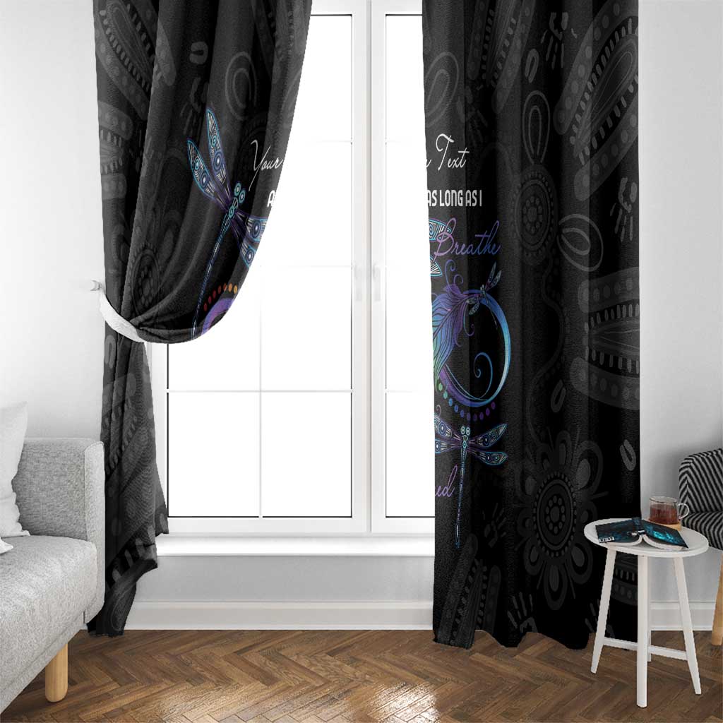 Personalised Australia Indigenous Memorial Window Curtain As Long As I Breathe You'll Be Remembered