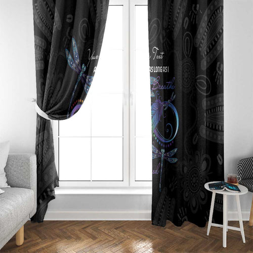 Personalised Australia Indigenous Memorial Window Curtain As Long As I Breathe You'll Be Remembered