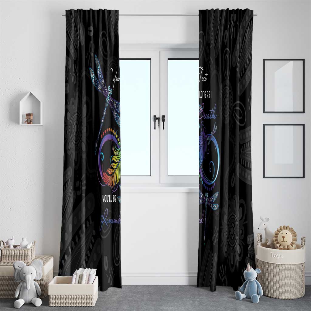 Personalised Australia Indigenous Memorial Window Curtain As Long As I Breathe You'll Be Remembered