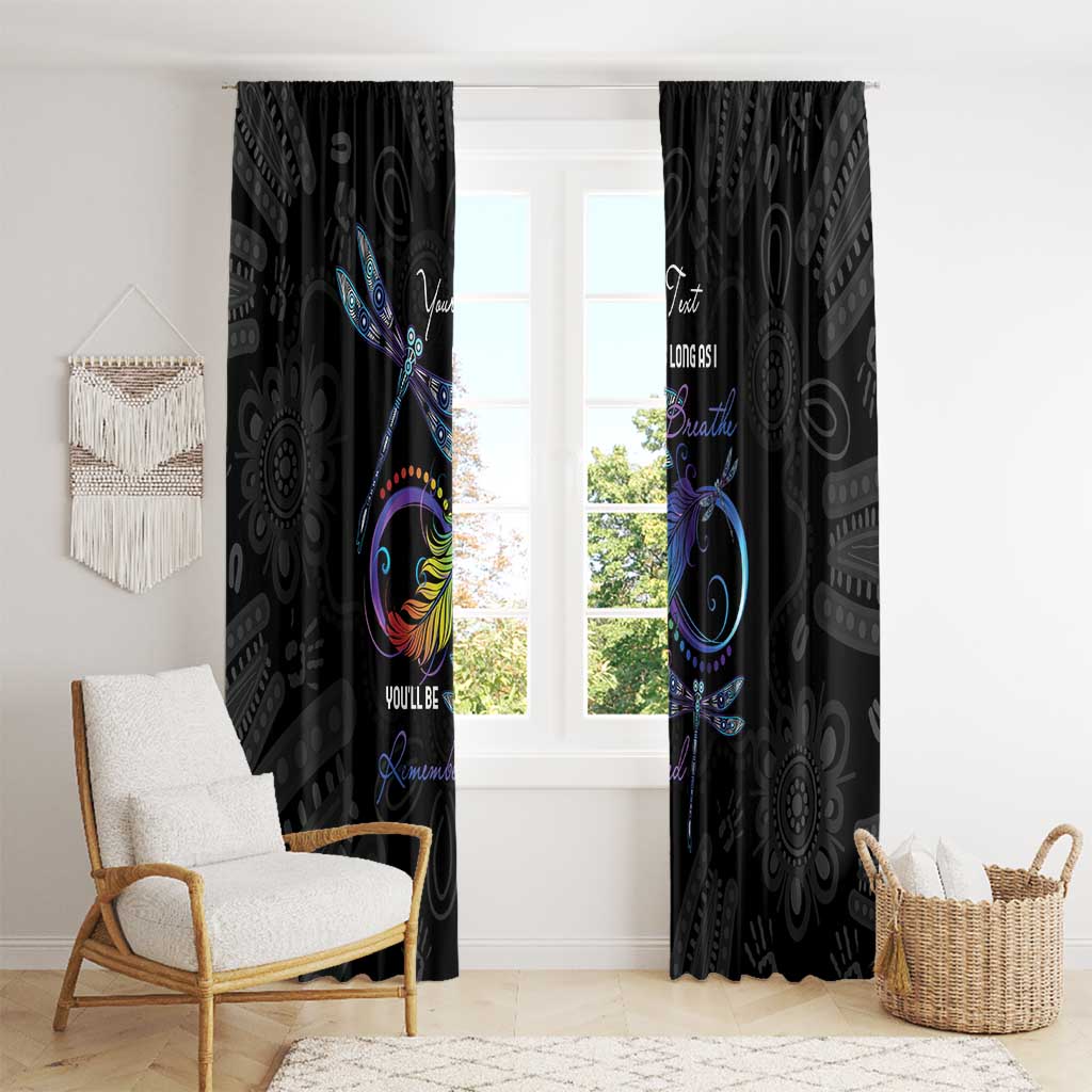 Personalised Australia Indigenous Memorial Window Curtain As Long As I Breathe You'll Be Remembered