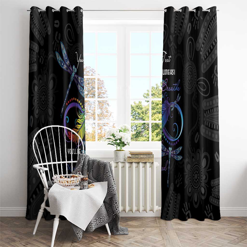 Personalised Australia Indigenous Memorial Window Curtain As Long As I Breathe You'll Be Remembered