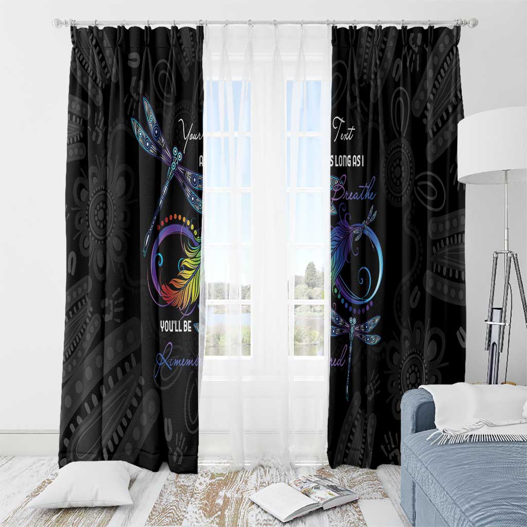 Personalised Australia Indigenous Memorial Window Curtain As Long As I Breathe You'll Be Remembered