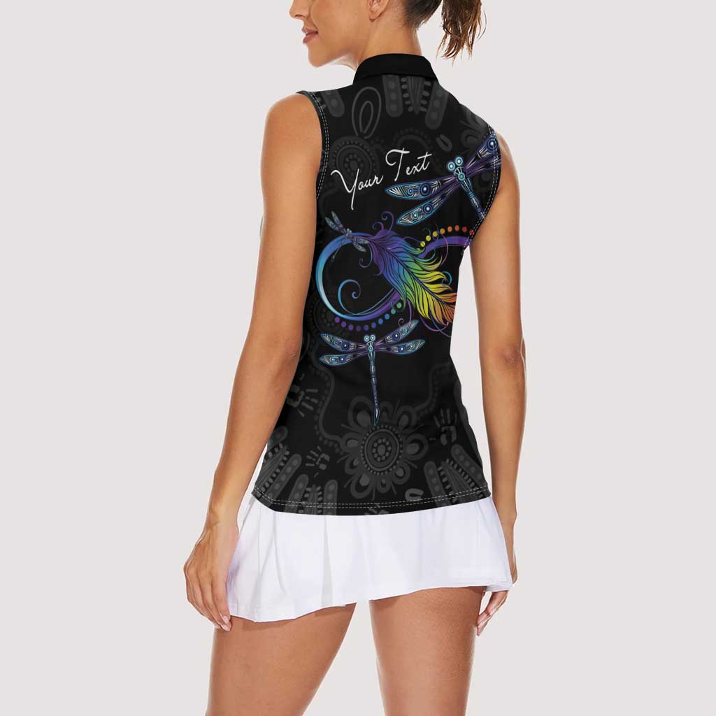 Personalised Australia Indigenous Memorial Women Sleeveless Polo Shirt As Long As I Breathe You'll Be Remembered
