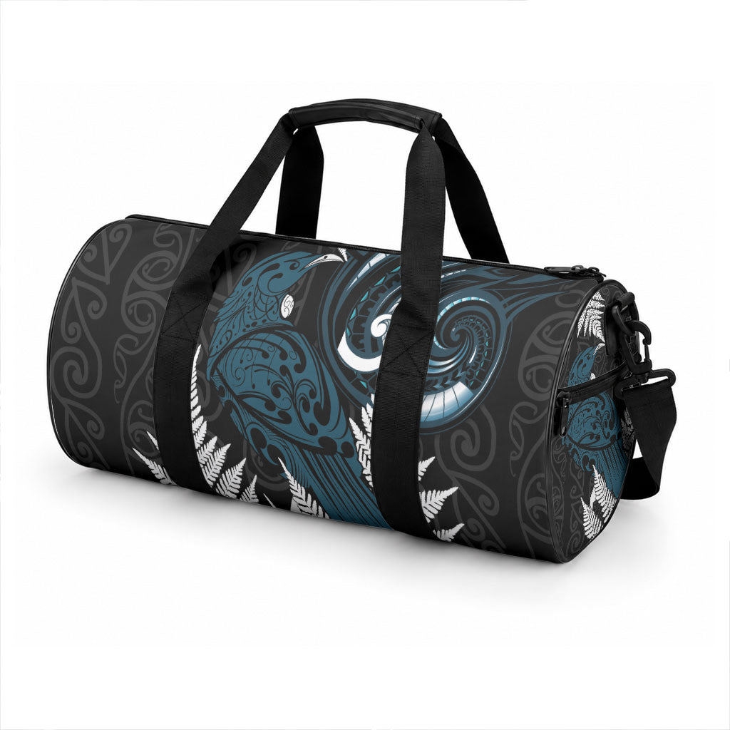 New Zealand Tui Bird Duffle Bag Maori Kowhaiwhai