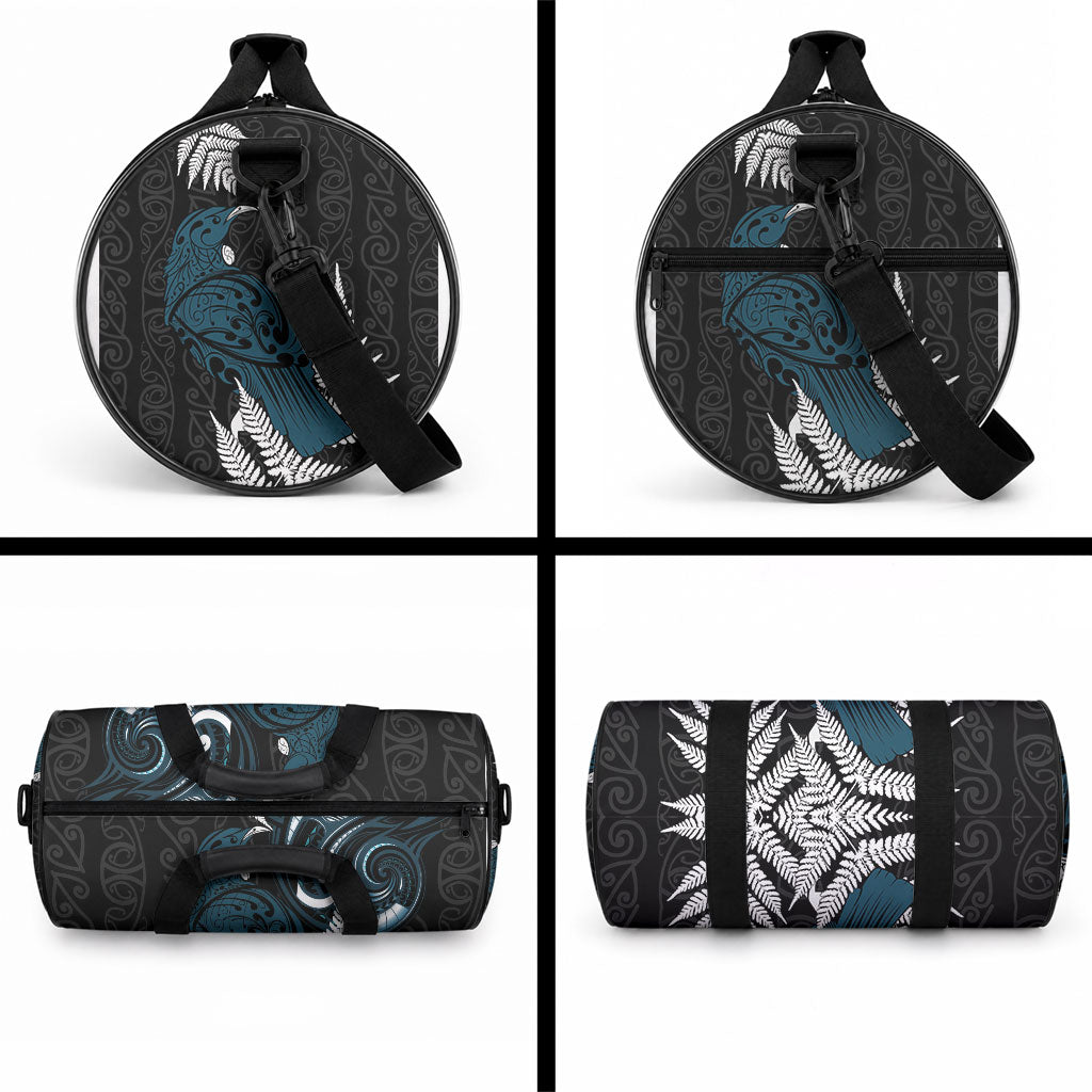 New Zealand Tui Bird Duffle Bag Maori Kowhaiwhai