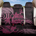 Aotearoa Maori Back Car Seat Cover Pink Fern Ribbons on Black - Aussie Hoodie