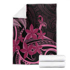 Aotearoa Maori Blanket Pink Fern Ribbons on Black - Aussie Hoodie