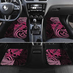 Aotearoa Maori Car Mats Pink Fern Ribbons on Black - Aussie Hoodie