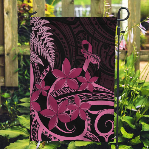 Aotearoa Maori Garden Flag Pink Fern Ribbons on Black - Aussie Hoodie