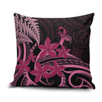 Aotearoa Maori Pillow Cover Pink Fern Ribbons on Black - Aussie Hoodie