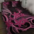 Aotearoa Maori Quilt Bed Set Pink Fern Ribbons on Black - Aussie Hoodie
