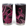 Aotearoa Maori Tumbler Cup Pink Fern Ribbons on Black - Aussie Hoodie