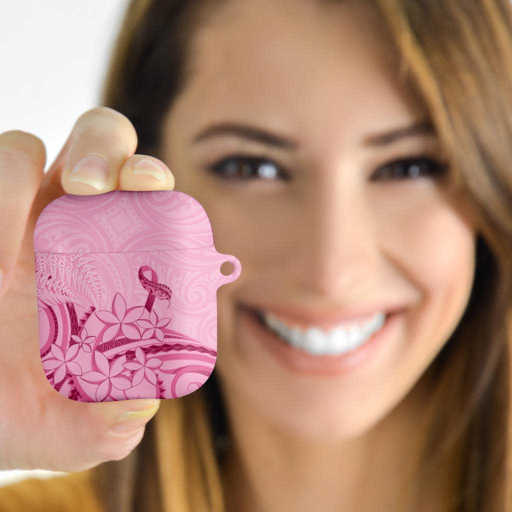 Aotearoa Maori AirPods Case Pink Fern Ribbons - Aussie Hoodie