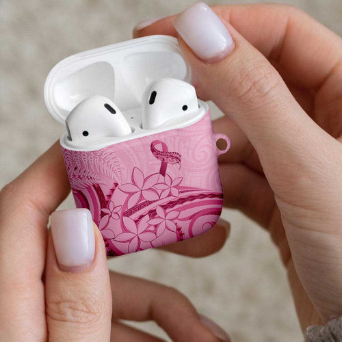 Aotearoa Maori AirPods Case Pink Fern Ribbons - Aussie Hoodie