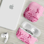 Aotearoa Maori AirPods Case Pink Fern Ribbons - Aussie Hoodie