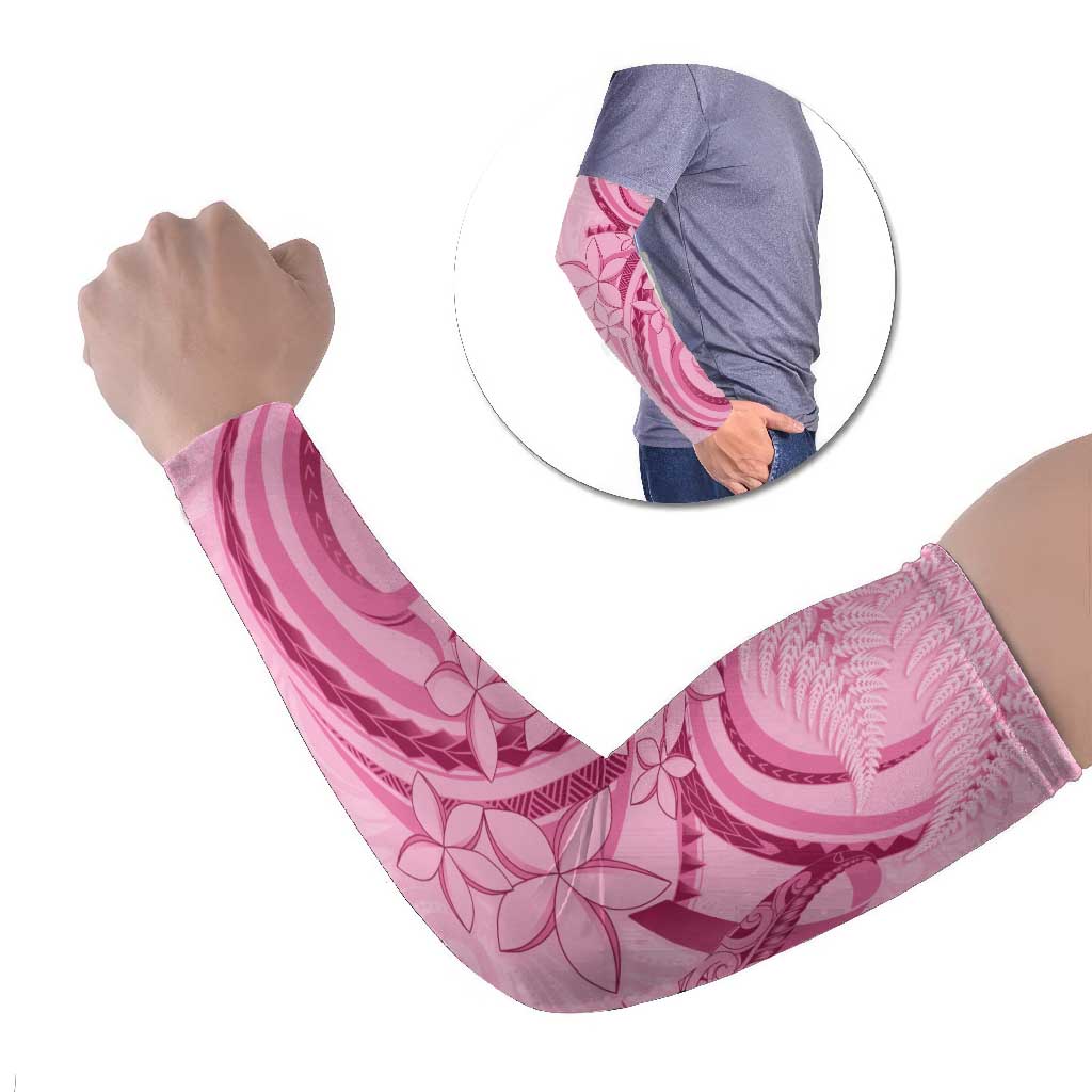 Aotearoa Maori Arm Sleeves Pink Fern Ribbons - Aussie Hoodie