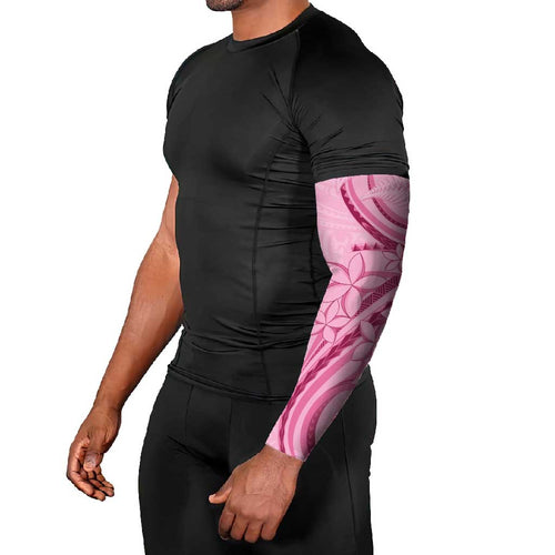 Aotearoa Maori Arm Sleeves Pink Fern Ribbons - Aussie Hoodie