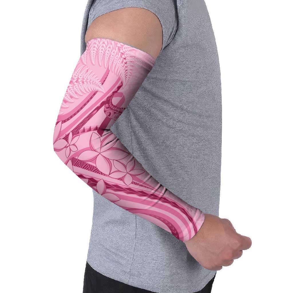 Aotearoa Maori Arm Sleeves Pink Fern Ribbons - Aussie Hoodie