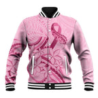 Aotearoa Maori Baseball Jacket Pink Fern Ribbons - Aussie Hoodie