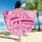 Aotearoa Maori Beach Blanket Pink Fern Ribbons - Aussie Hoodie