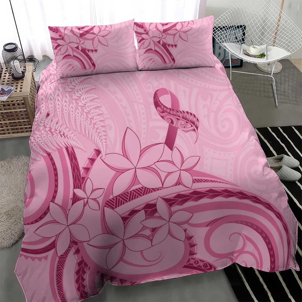 Aotearoa Maori Bedding Set Pink Fern Ribbons - Aussie Hoodie