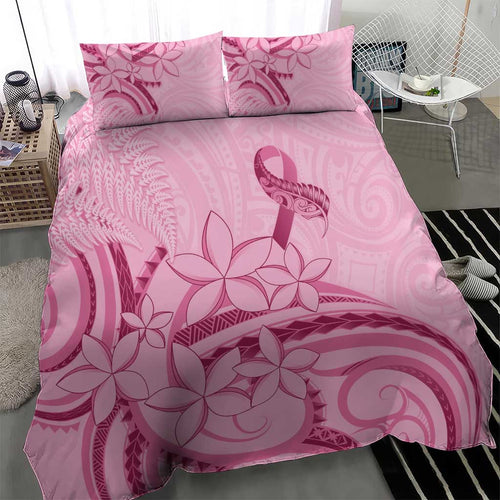 Aotearoa Maori Bedding Set Pink Fern Ribbons - Aussie Hoodie