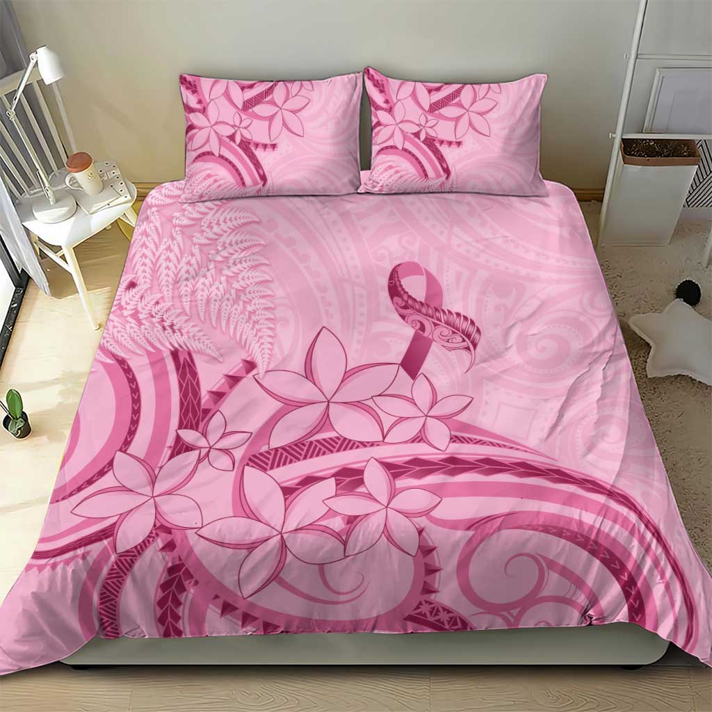 Aotearoa Maori Bedding Set Pink Fern Ribbons - Aussie Hoodie