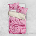Aotearoa Maori Bedding Set Pink Fern Ribbons - Aussie Hoodie