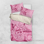 Aotearoa Maori Bedding Set Pink Fern Ribbons - Aussie Hoodie