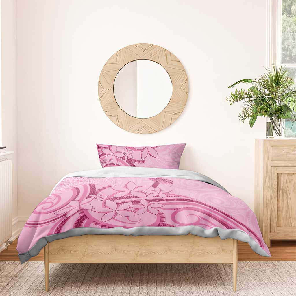 Aotearoa Maori Bedding Set Pink Fern Ribbons - Aussie Hoodie