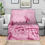 Aotearoa Maori Blanket Pink Fern Ribbons - Aussie Hoodie
